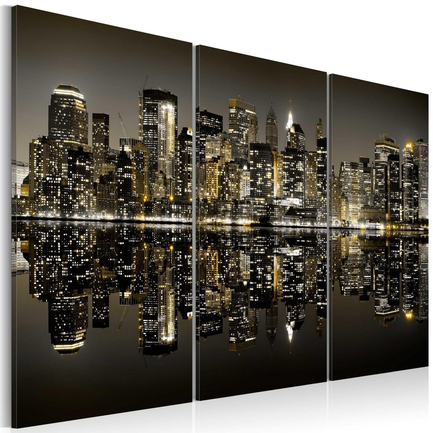 Stretched Canvas Places - Golden New York-Tiptophomedecor