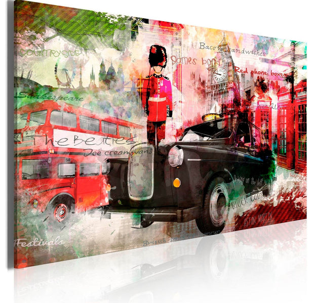 Stretched Canvas Places - Memories From London-Tiptophomedecor
