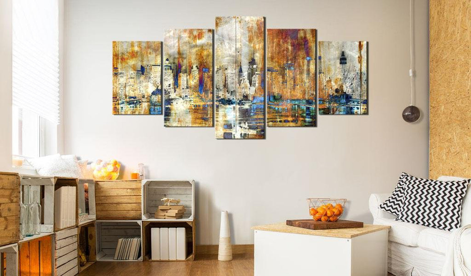 Stretched Canvas Places - Memory Of The City-Tiptophomedecor