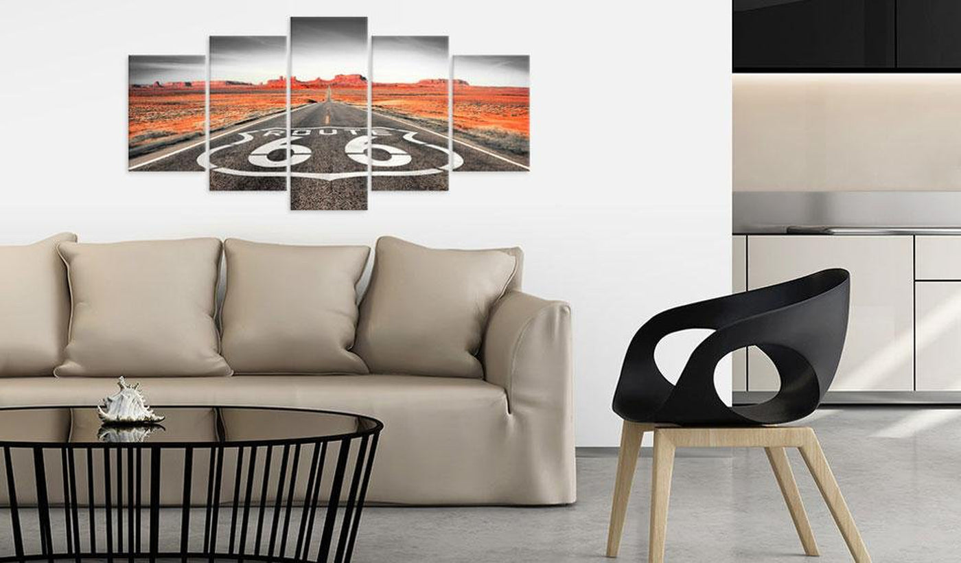 Stretched Canvas Places - Mother Road-Tiptophomedecor