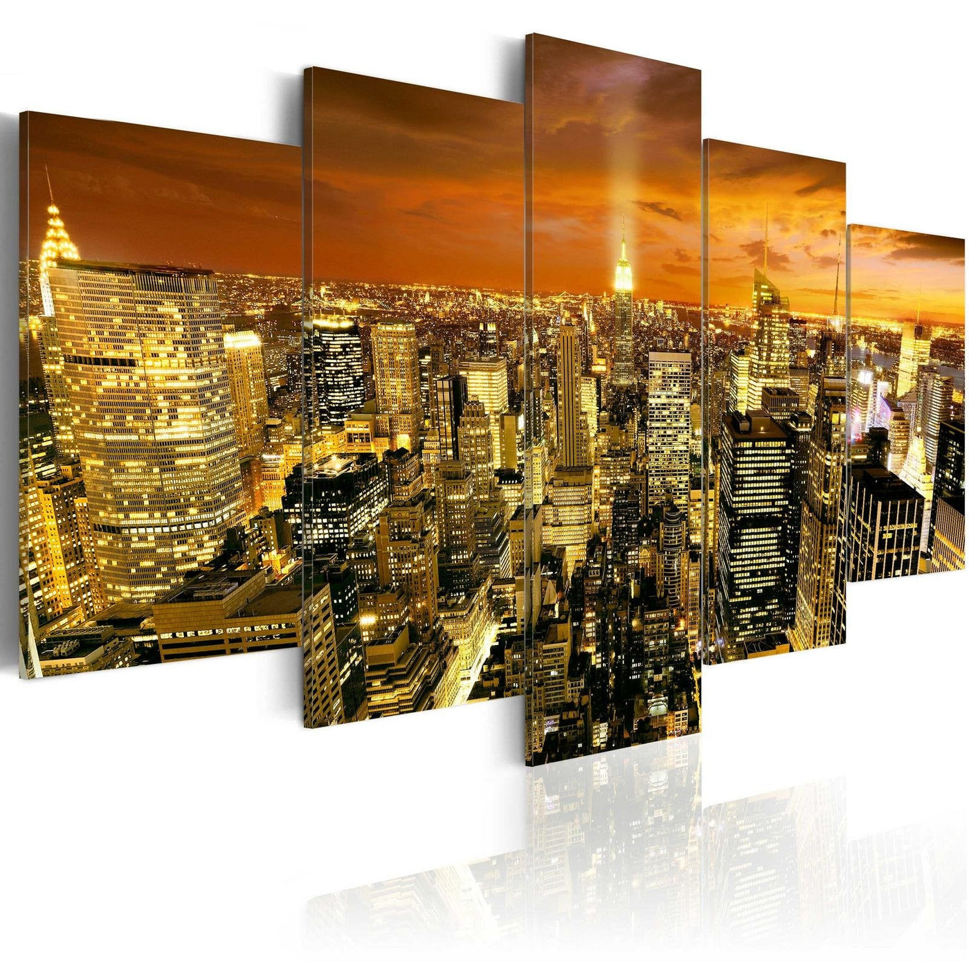 Stretched Canvas Places - New York: Amber-Tiptophomedecor