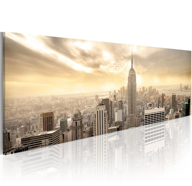 Stretched Canvas Places - New York City Among The Clouds-Tiptophomedecor
