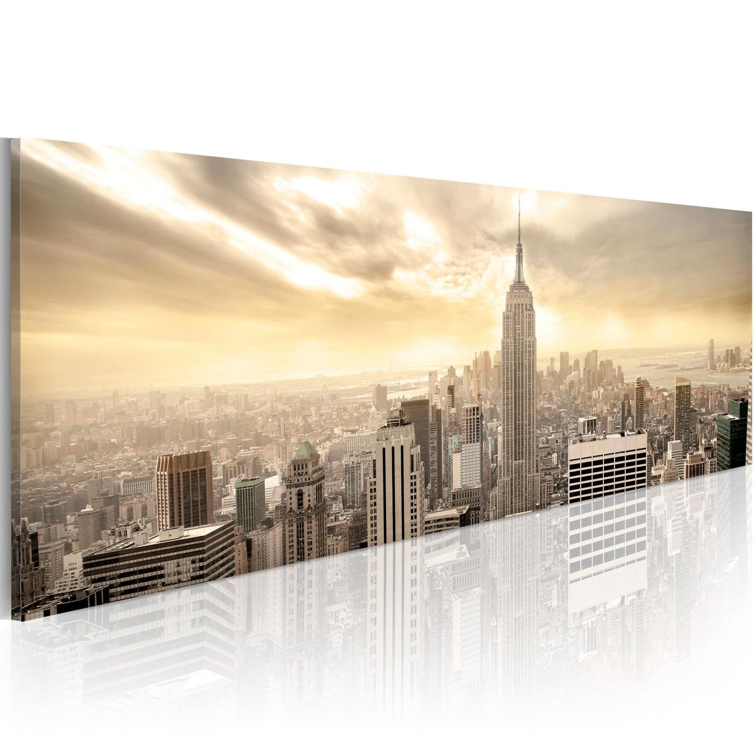 Stretched Canvas Places - New York City Among The Clouds-Tiptophomedecor