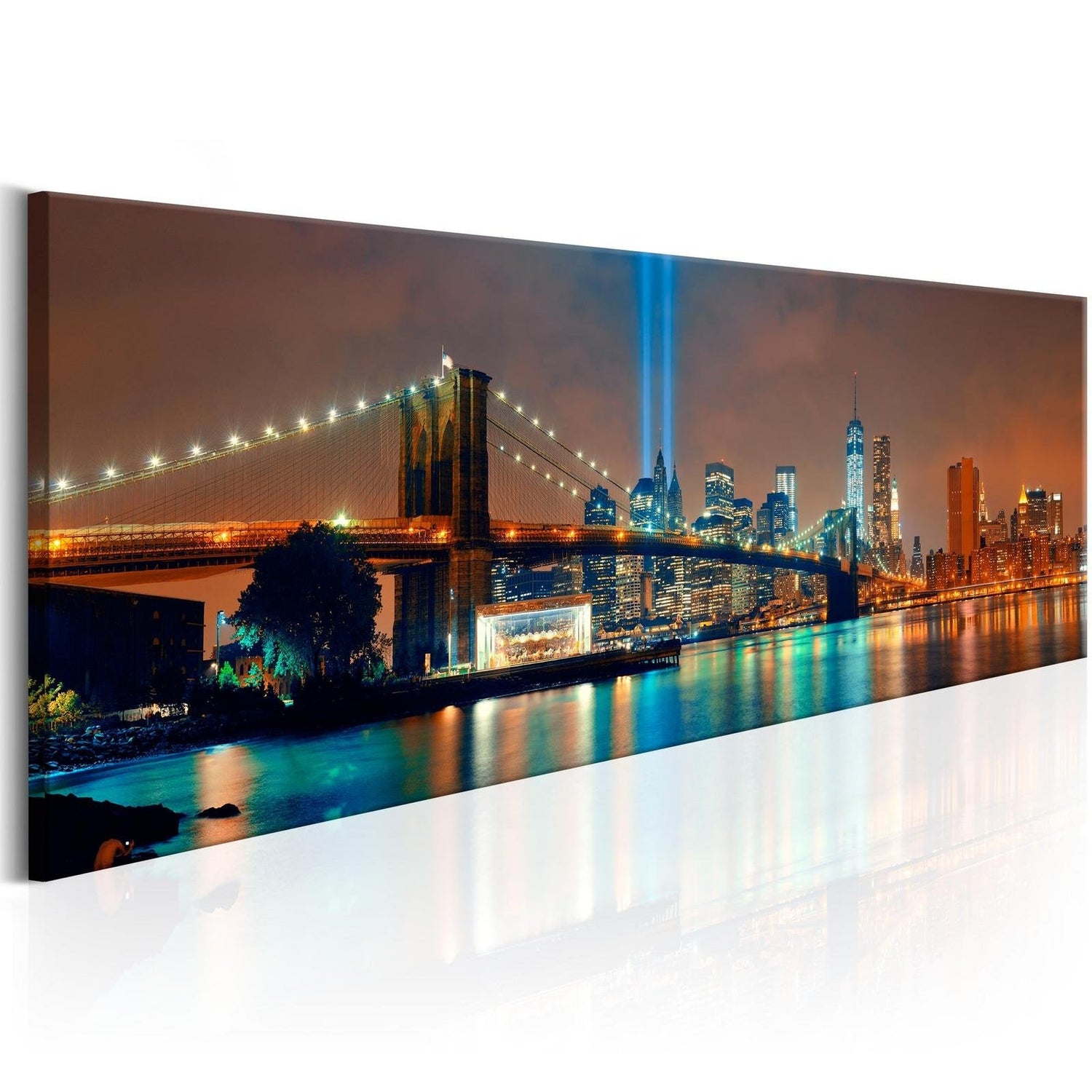 Stretched Canvas Places - New York City: Beautiful Night-Tiptophomedecor