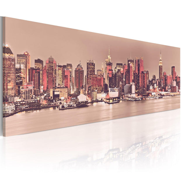 Stretched Canvas Places - New York - City Of Light-Tiptophomedecor