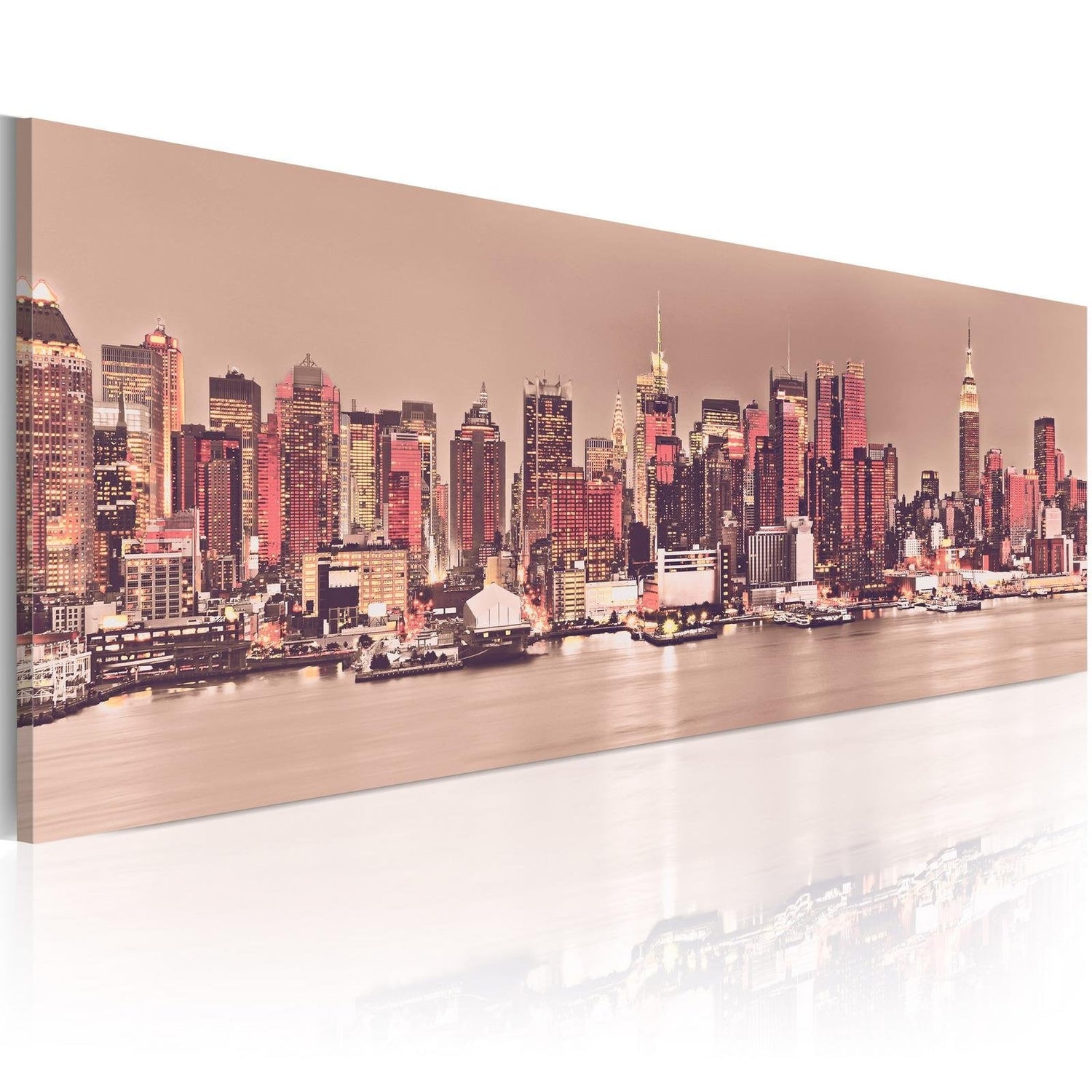 Stretched Canvas Places - New York - City Of Light-Tiptophomedecor