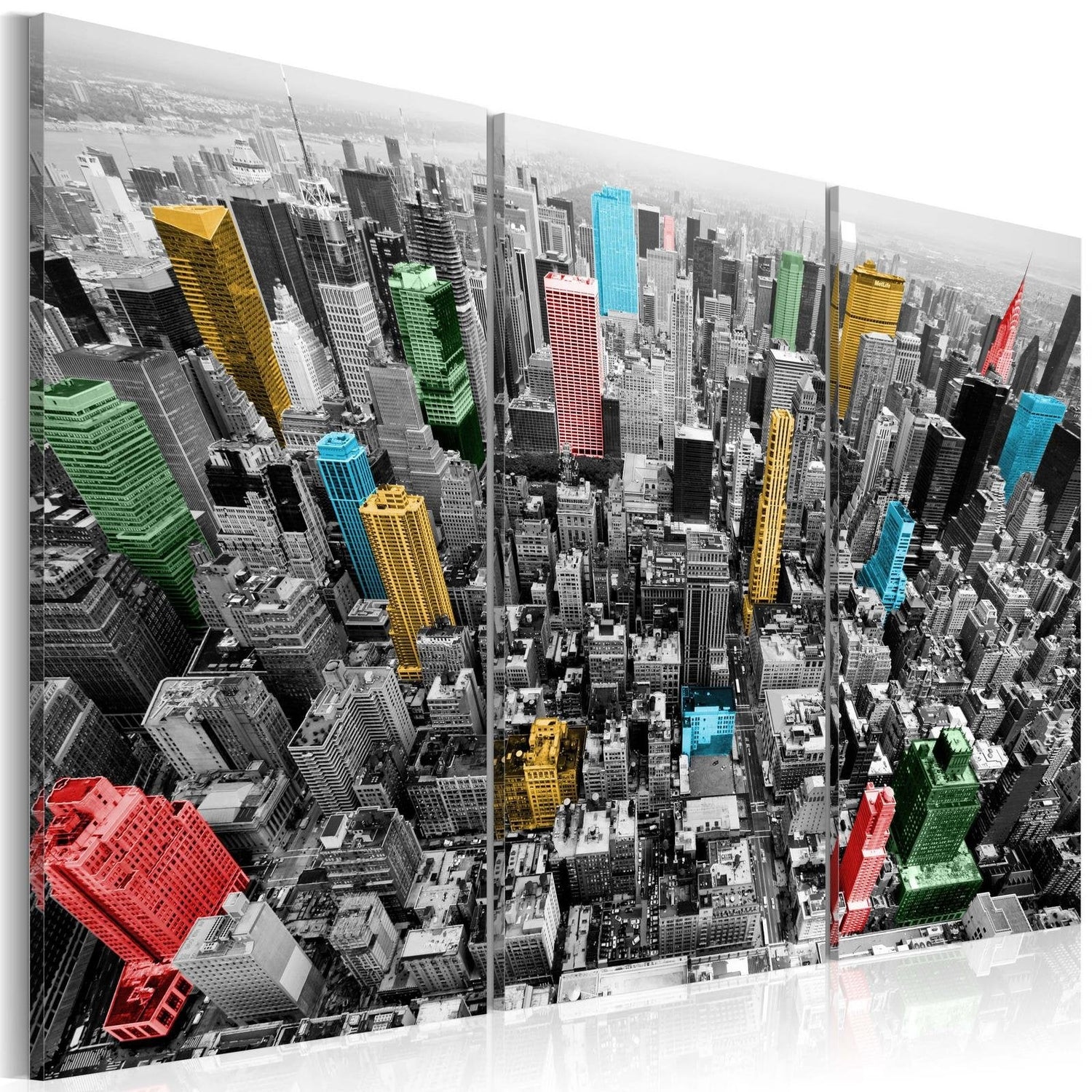Stretched Canvas Places - New York In The Cmyk Color Model-Tiptophomedecor