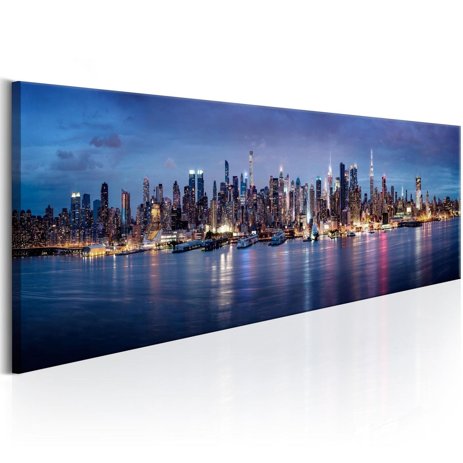 Stretched Canvas Places - New York Nights-Tiptophomedecor