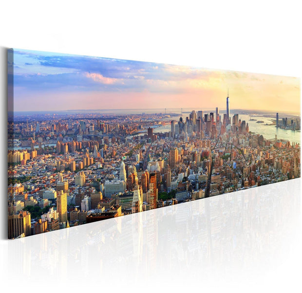 Stretched Canvas Places - New York Panorama-Tiptophomedecor