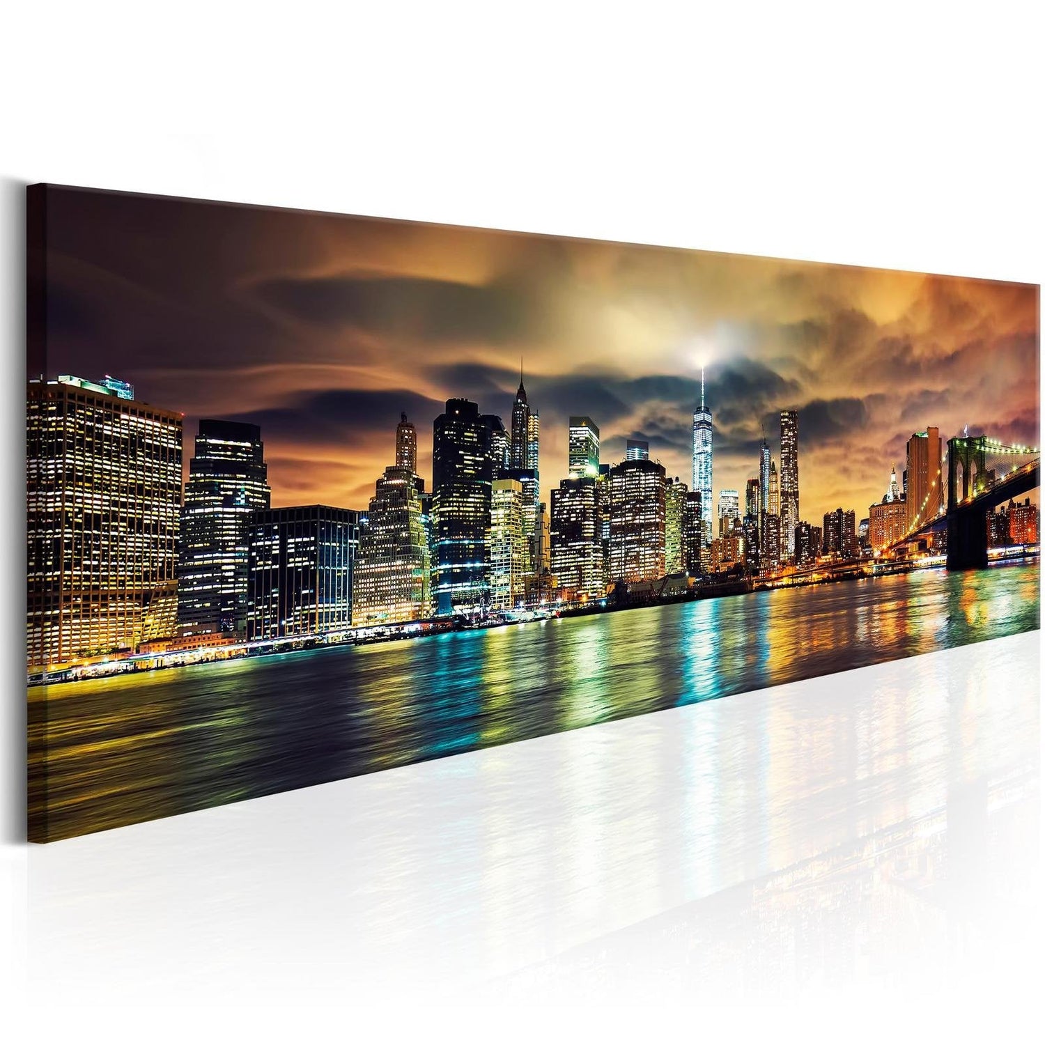 Stretched Canvas Places - New York Sky-Tiptophomedecor