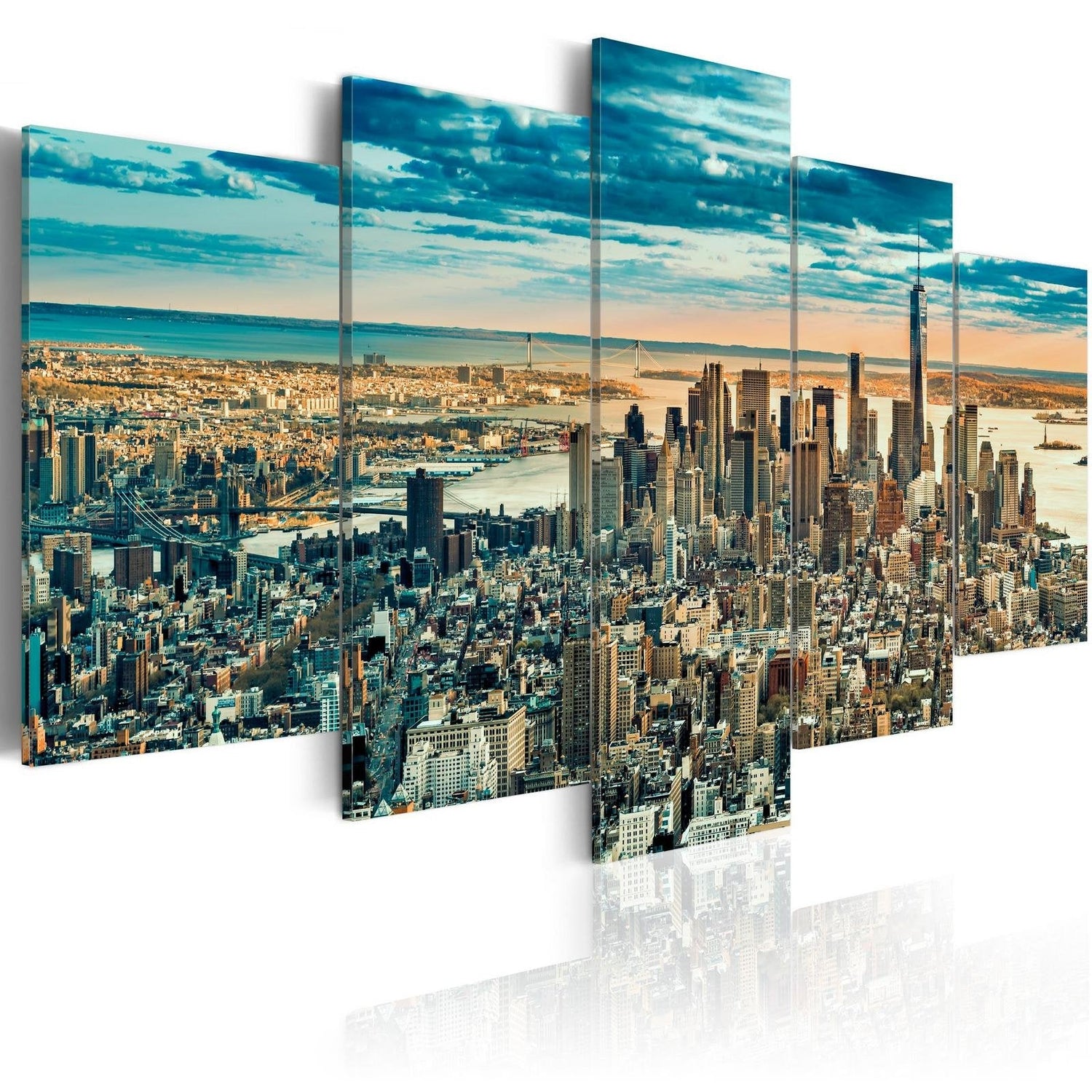 Stretched Canvas Places - Ny: Dream City-Tiptophomedecor