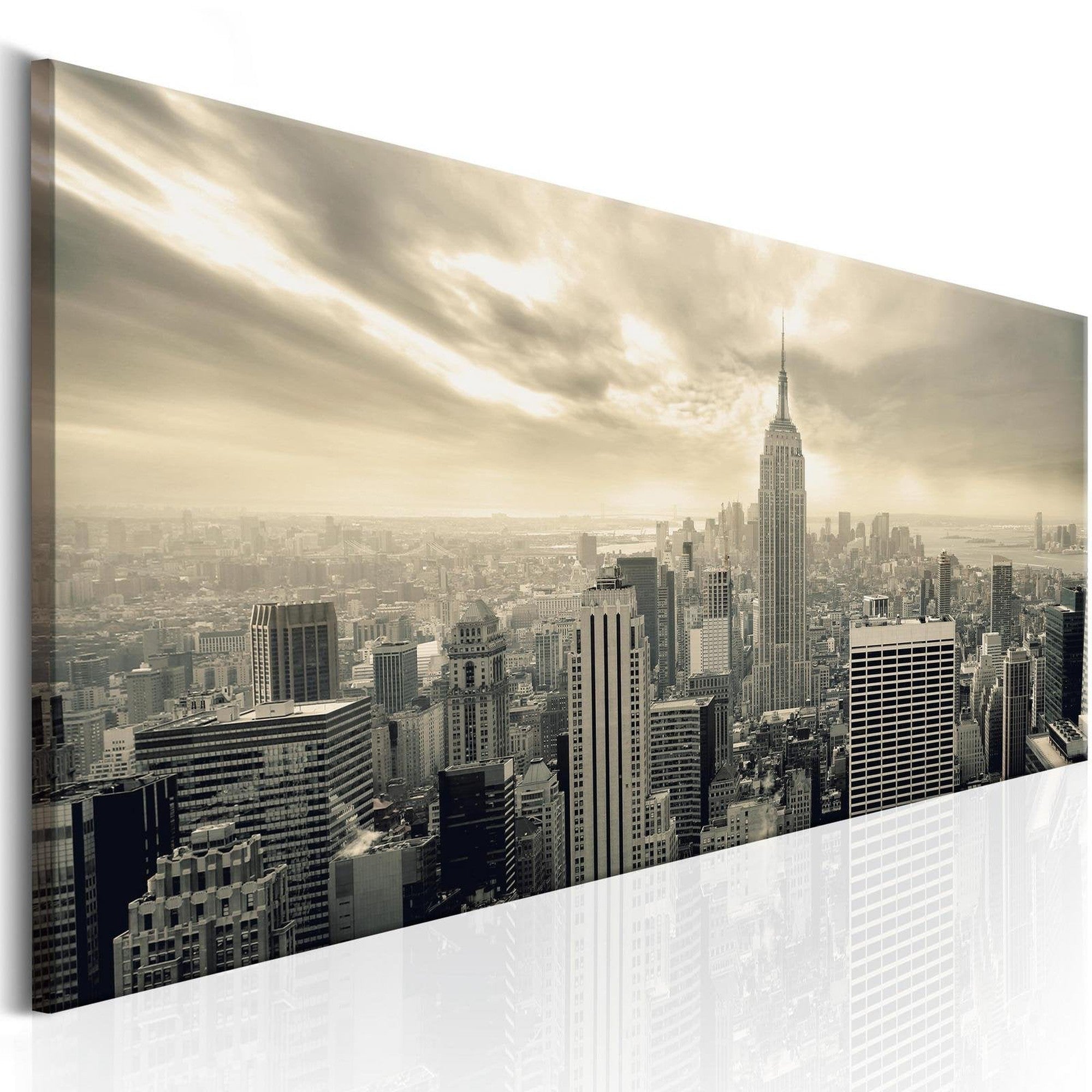 Stretched Canvas Places - Ny: Morning Sky-Tiptophomedecor