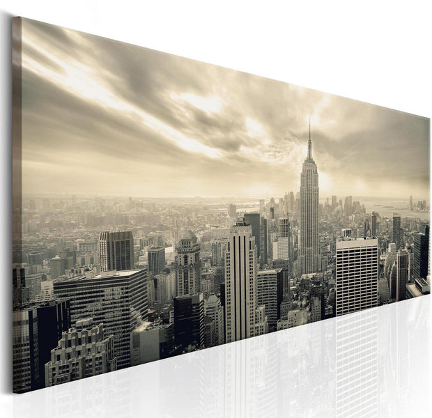 Stretched Canvas Places - Ny: Morning Sky-Tiptophomedecor