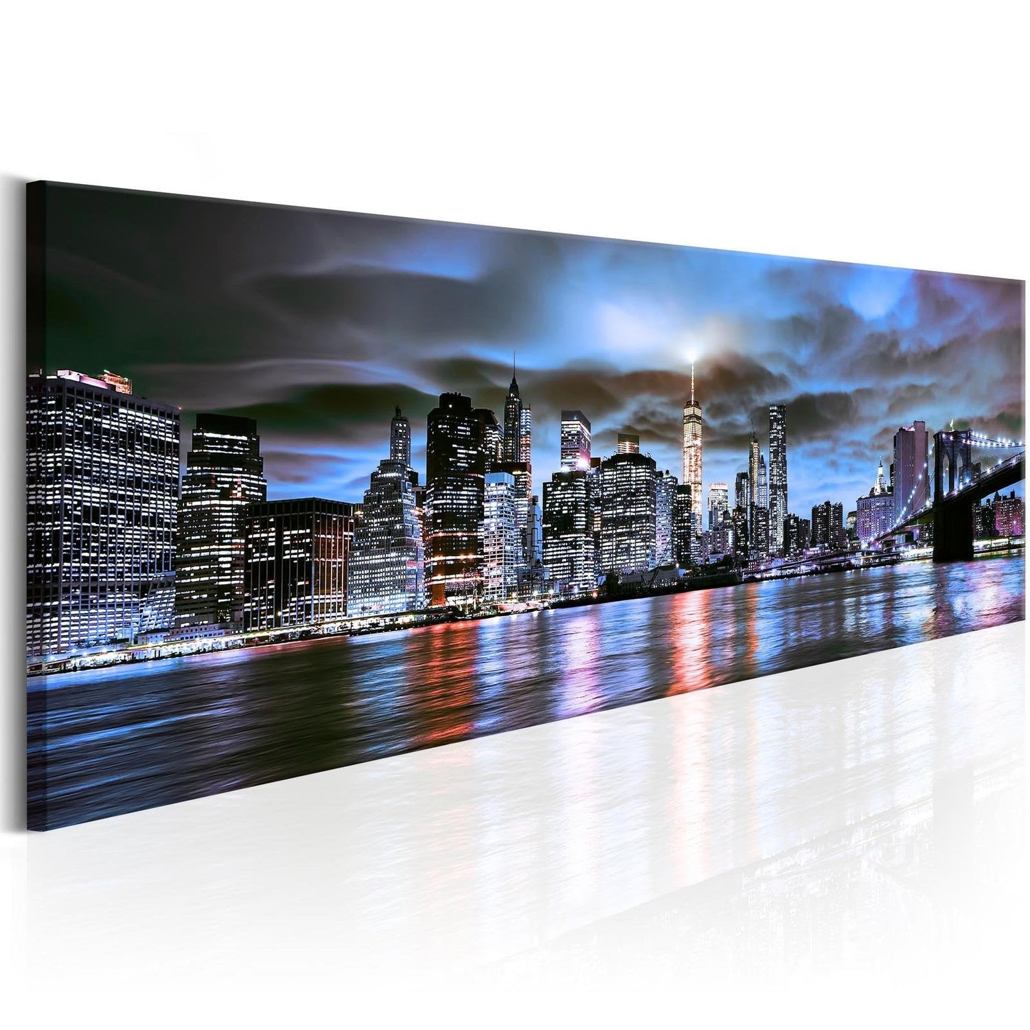 Stretched Canvas Places - Nyc: City Lighthouse-Tiptophomedecor