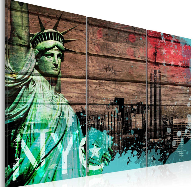 Stretched Canvas Places - Nyc Collage Ii-Tiptophomedecor