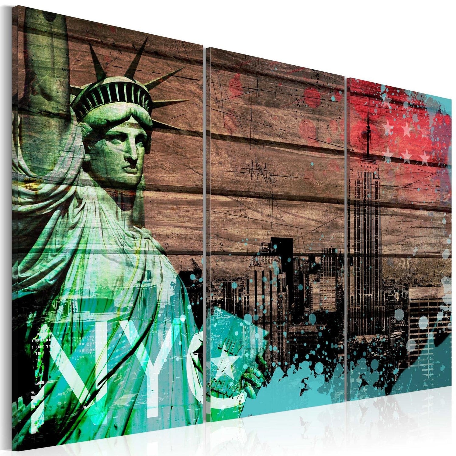 Stretched Canvas Places - Nyc Collage Ii-Tiptophomedecor