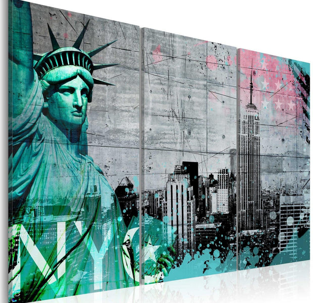 Stretched Canvas Places - Nyc Collage Iii-Tiptophomedecor