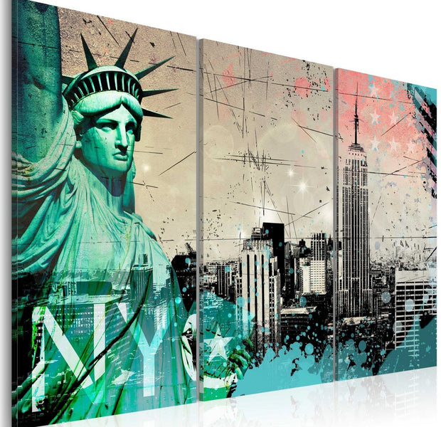 Stretched Canvas Places - Nyc Collage-Tiptophomedecor