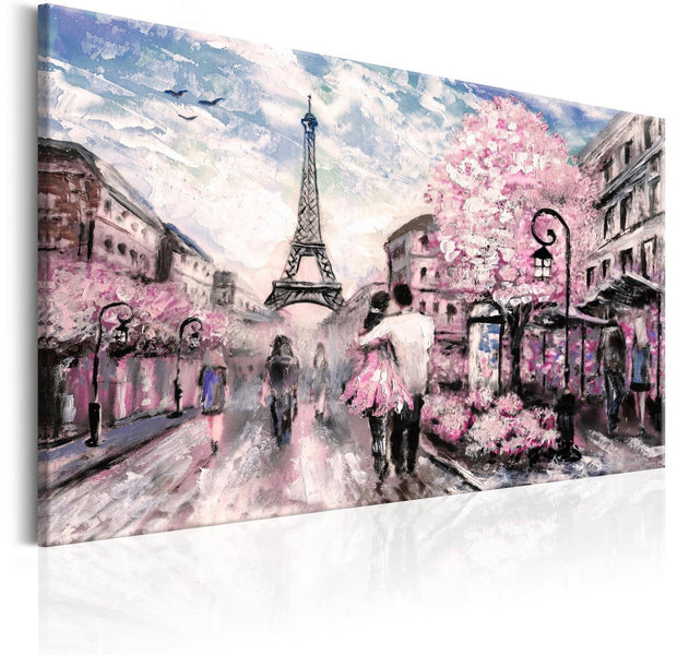 Stretched Canvas Places - Pink Paris-Tiptophomedecor