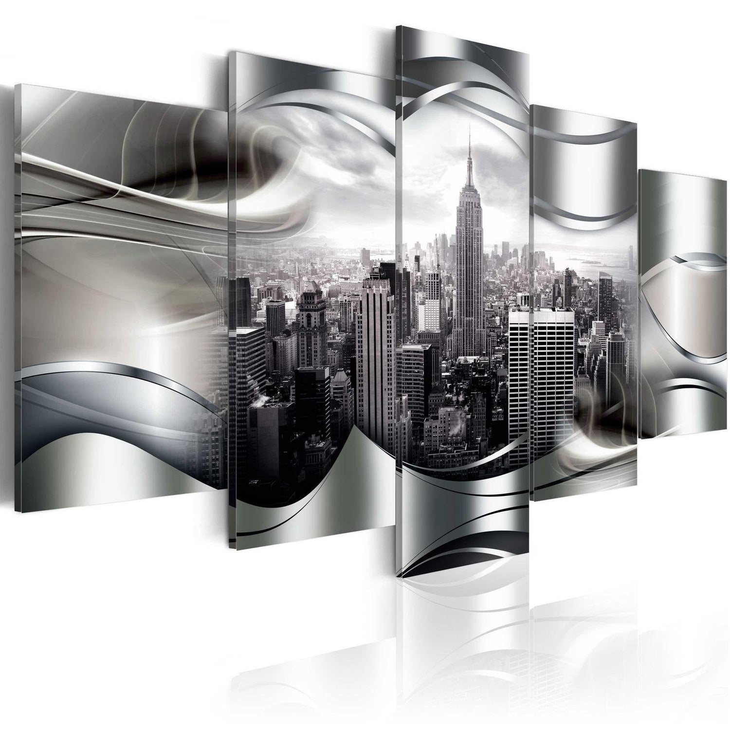 Stretched Canvas Places - Platinum New York-Tiptophomedecor