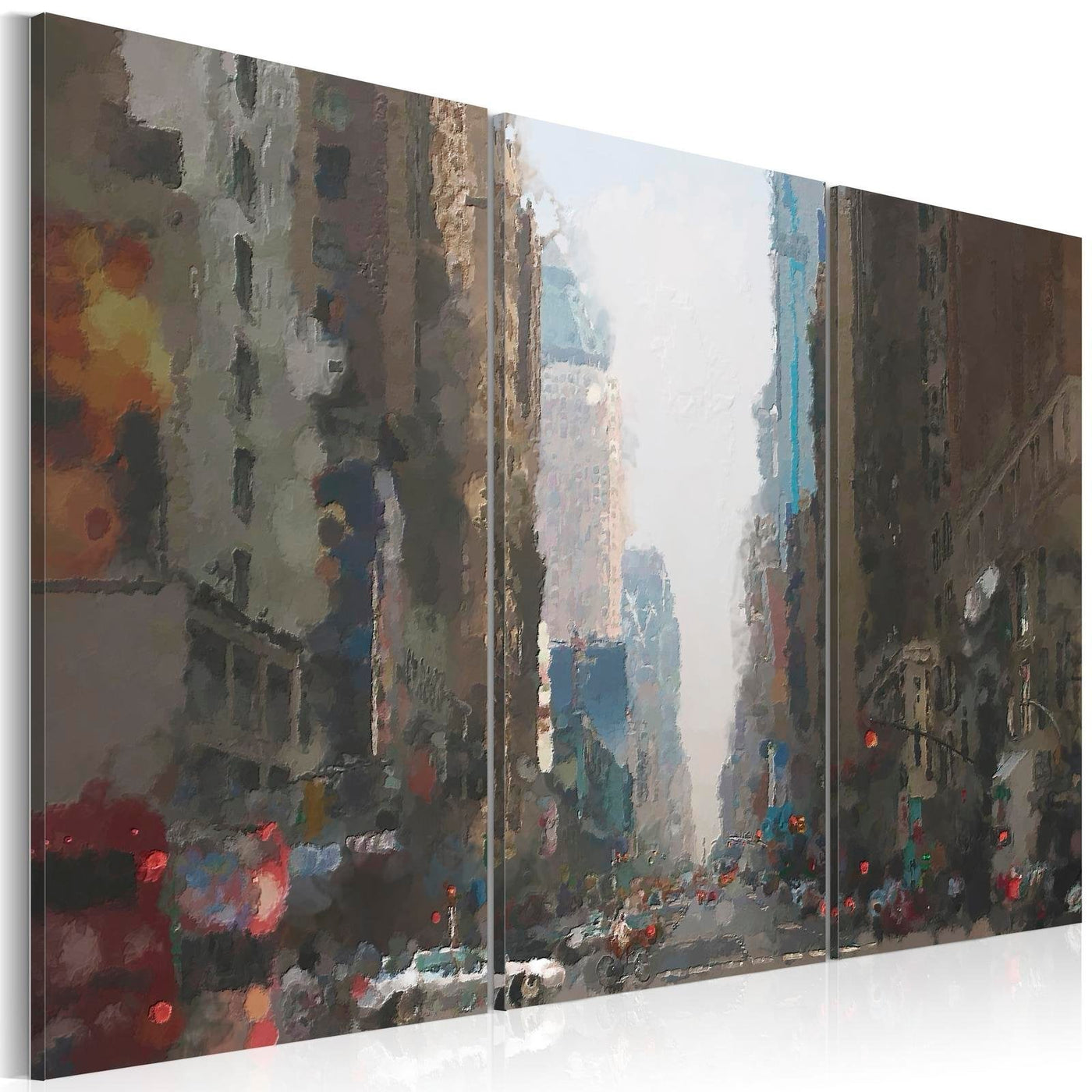 Stretched Canvas Places - Rainy City Behind The Glass-Tiptophomedecor