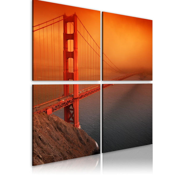 Stretched Canvas Places - San Francisco - Golden Gate Bridge-Tiptophomedecor