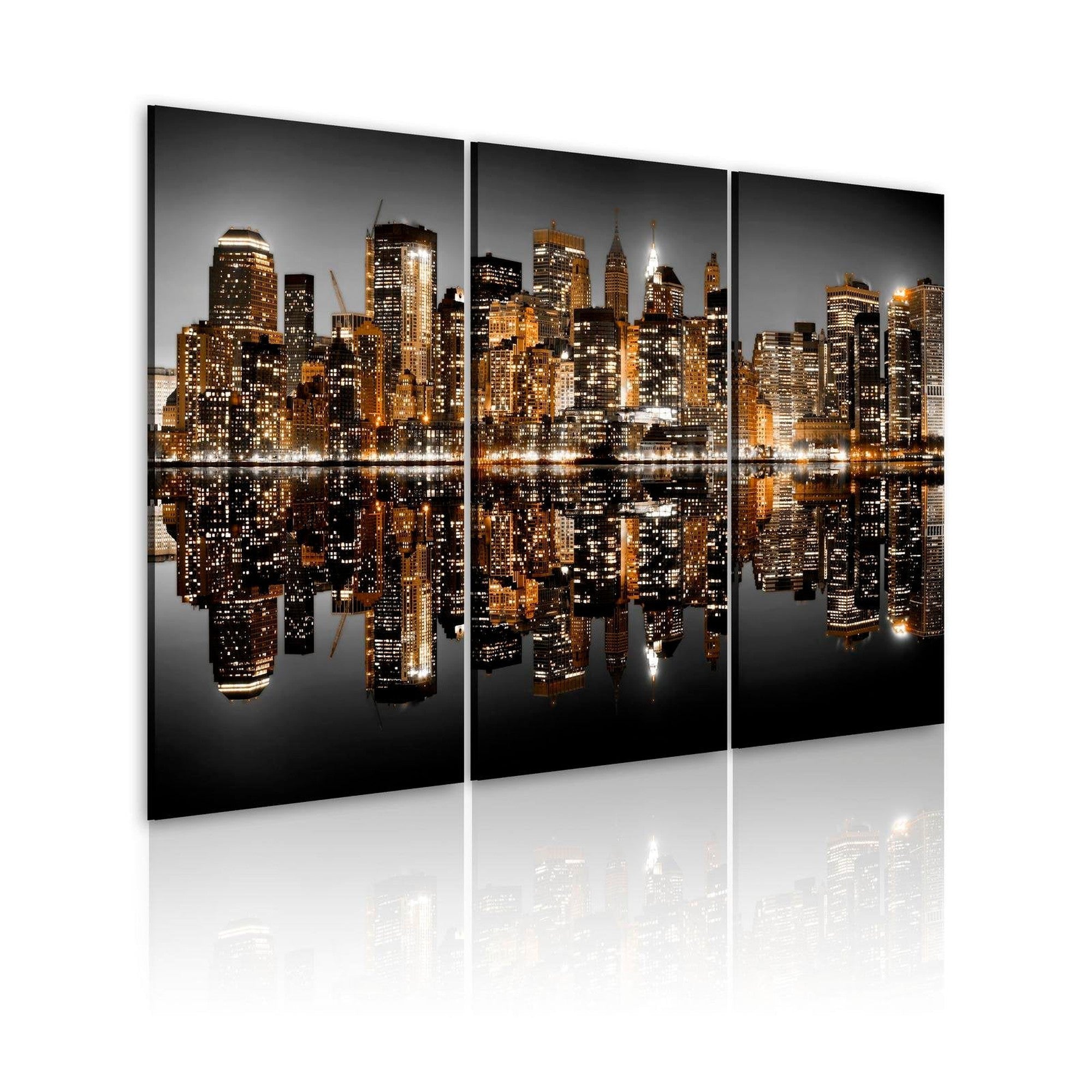 Stretched Canvas Places - Sea Of Lights - Nyc-Tiptophomedecor