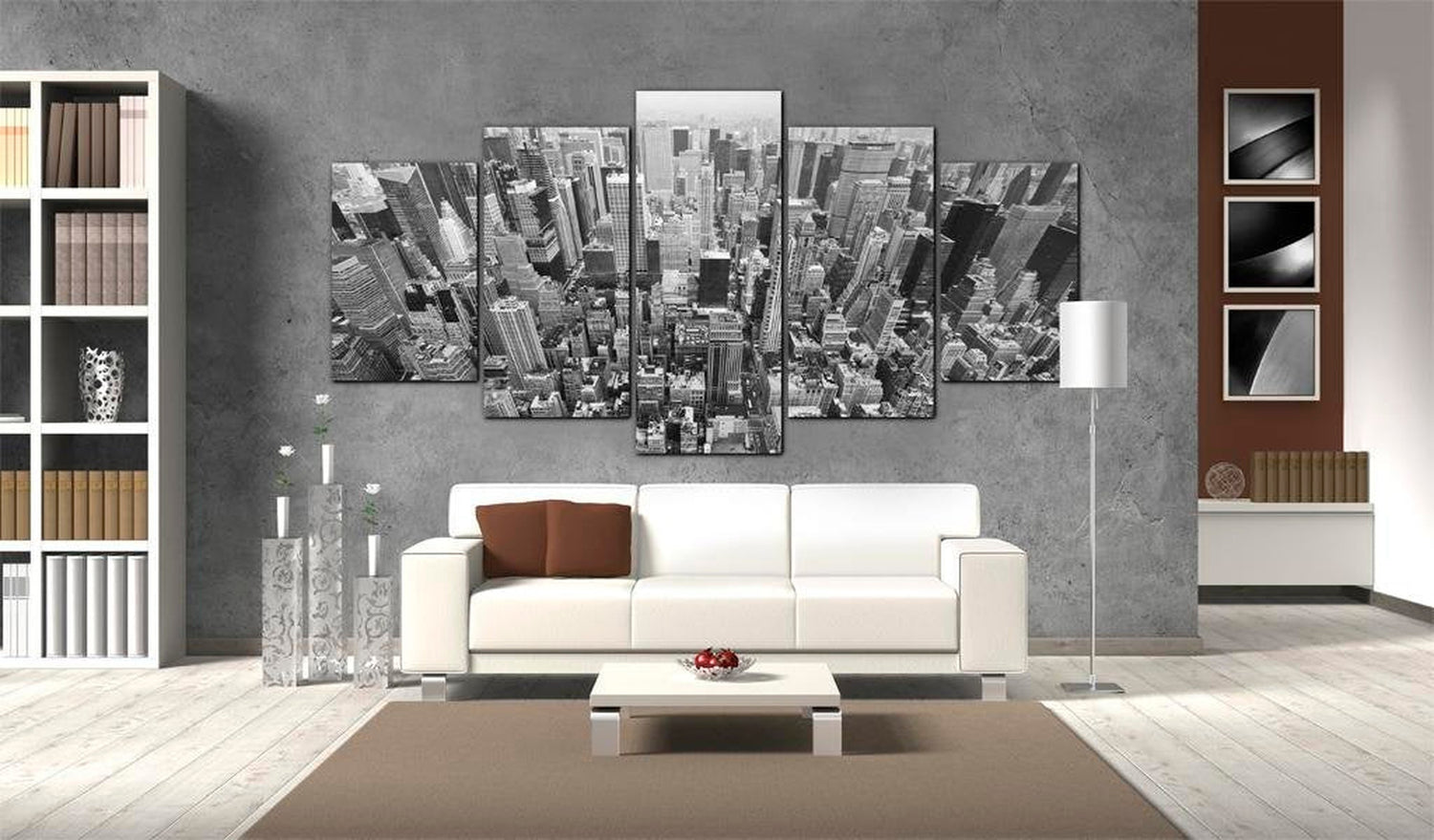 Stretched Canvas Places - Skyscrapers In New York-Tiptophomedecor