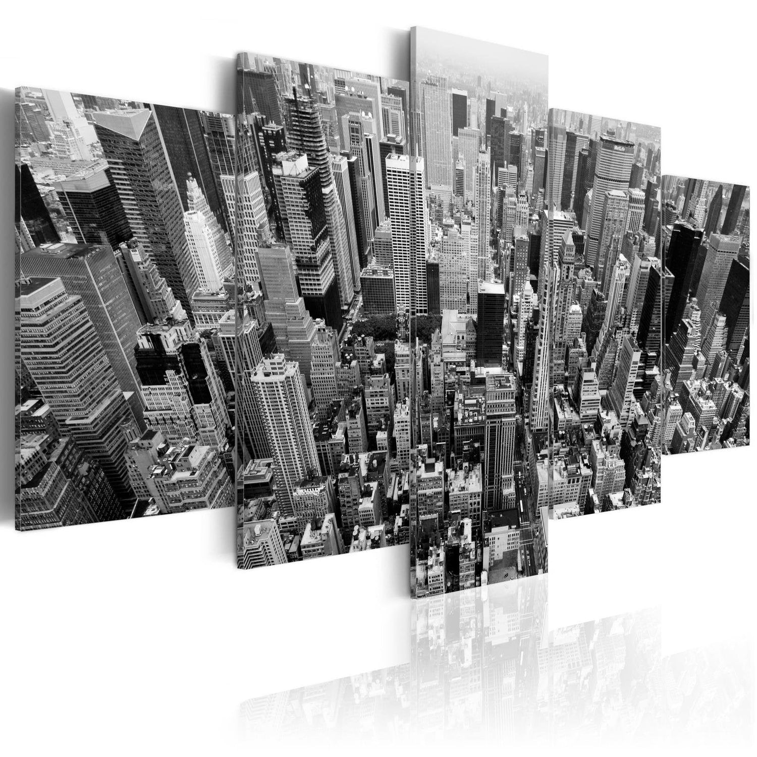 Stretched Canvas Places - Skyscrapers In New York-Tiptophomedecor