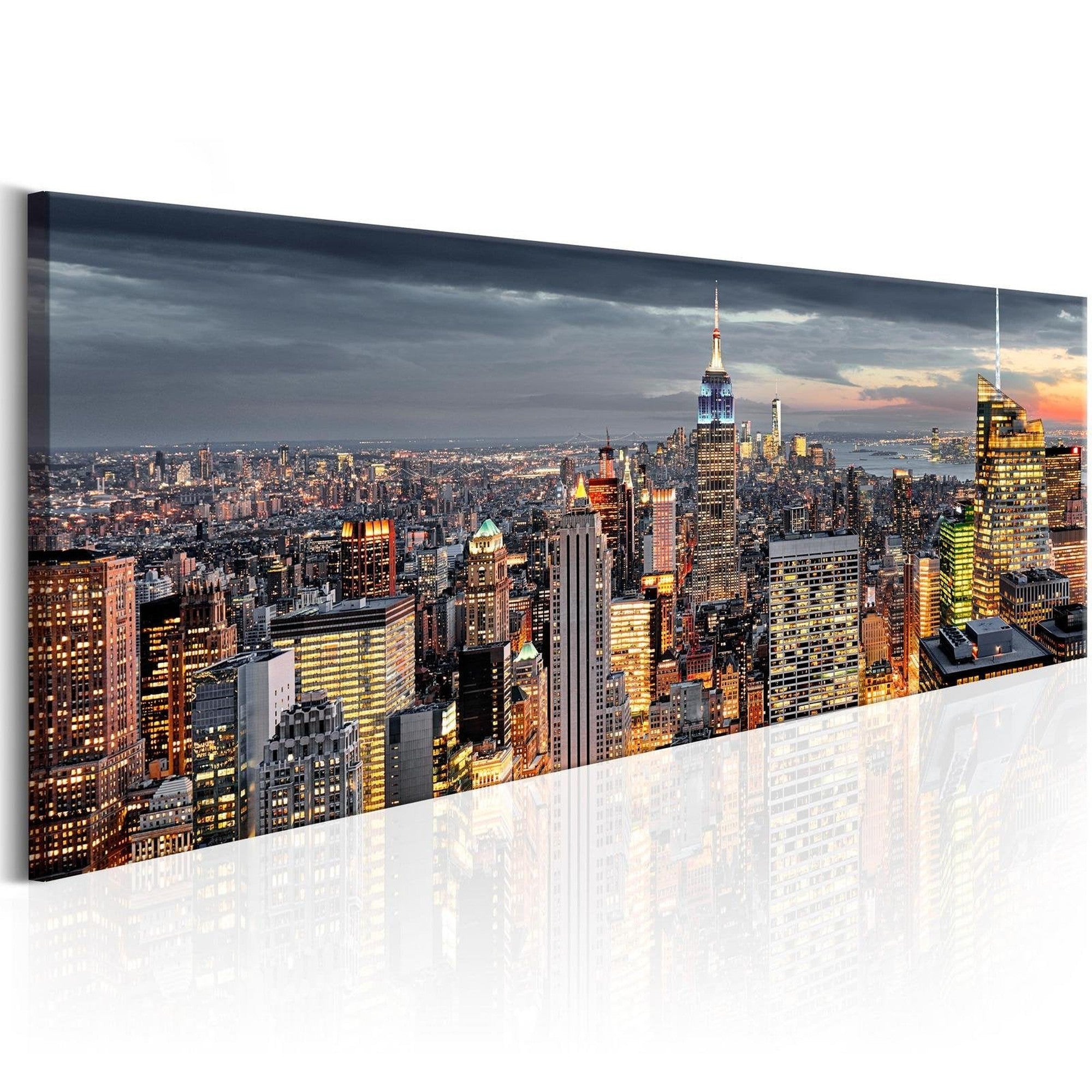 Stretched Canvas Places - Sleepless In The City-Tiptophomedecor