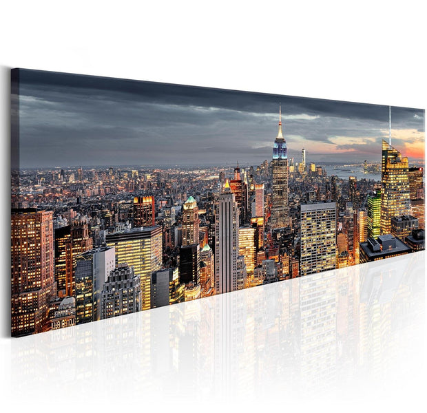 Stretched Canvas Places - Sleepless In The City-Tiptophomedecor