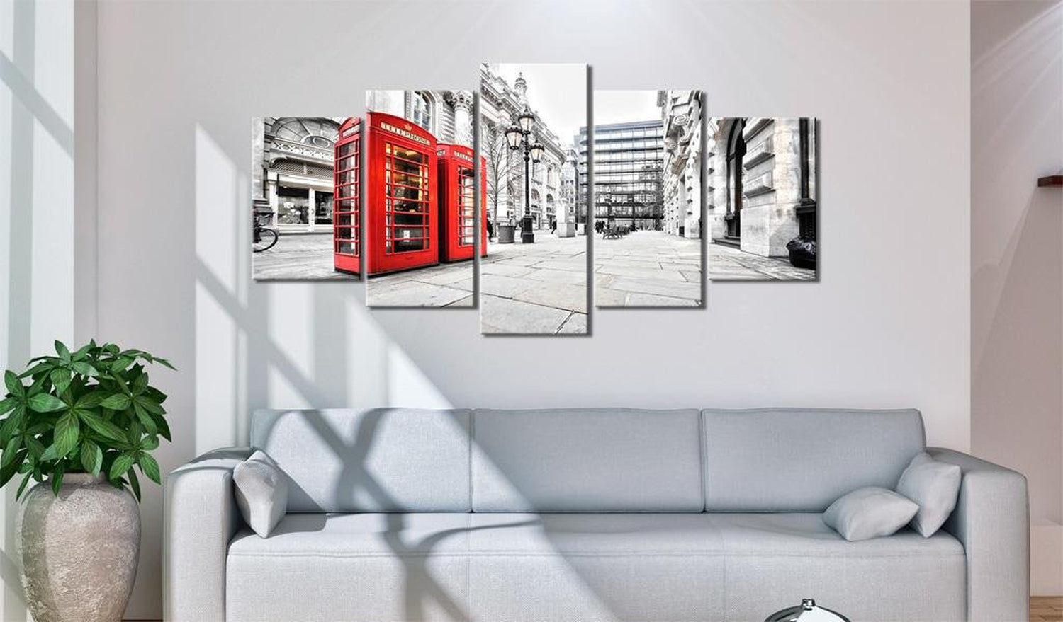 Stretched Canvas Places - Street Of London-Tiptophomedecor