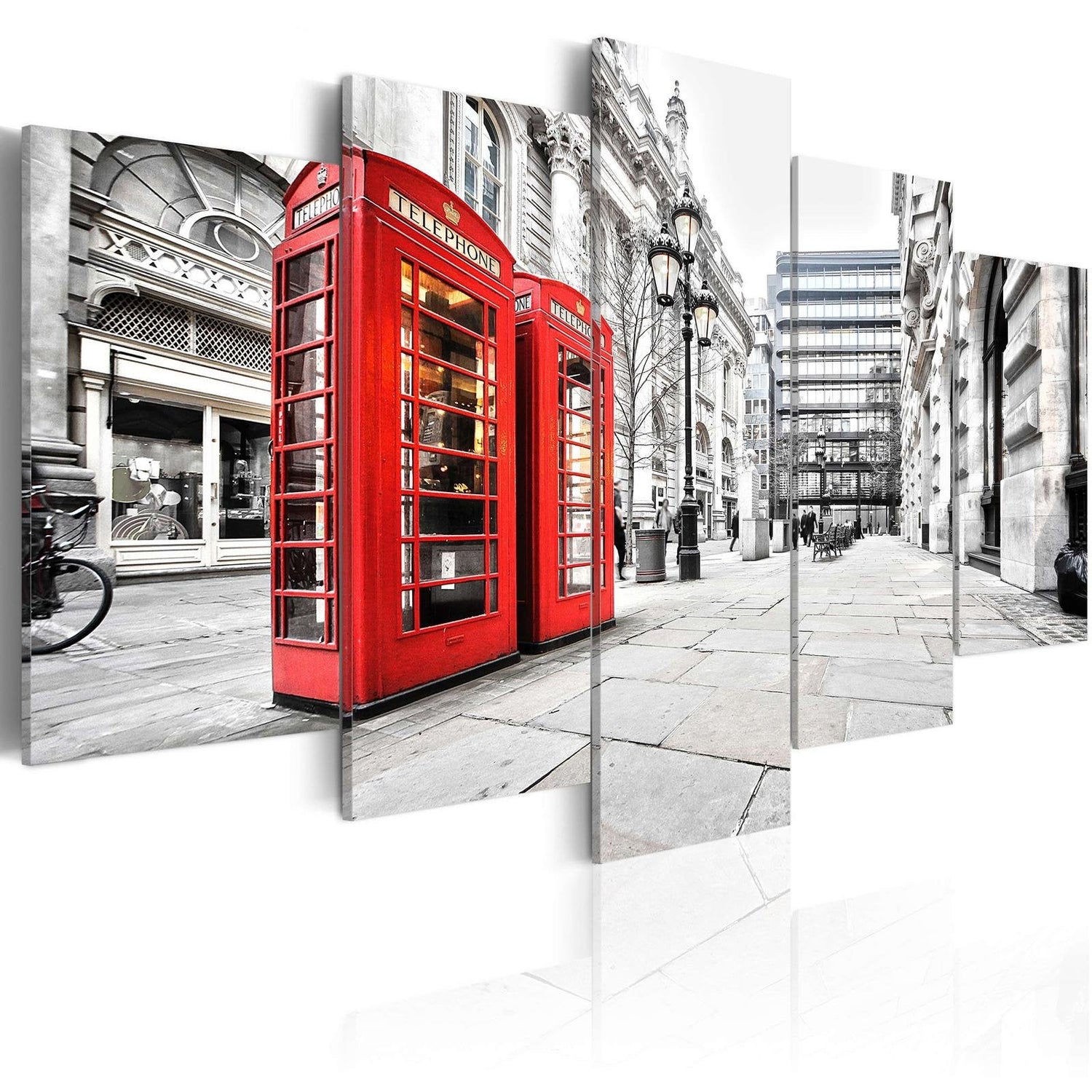 Stretched Canvas Places - Street Of London-Tiptophomedecor