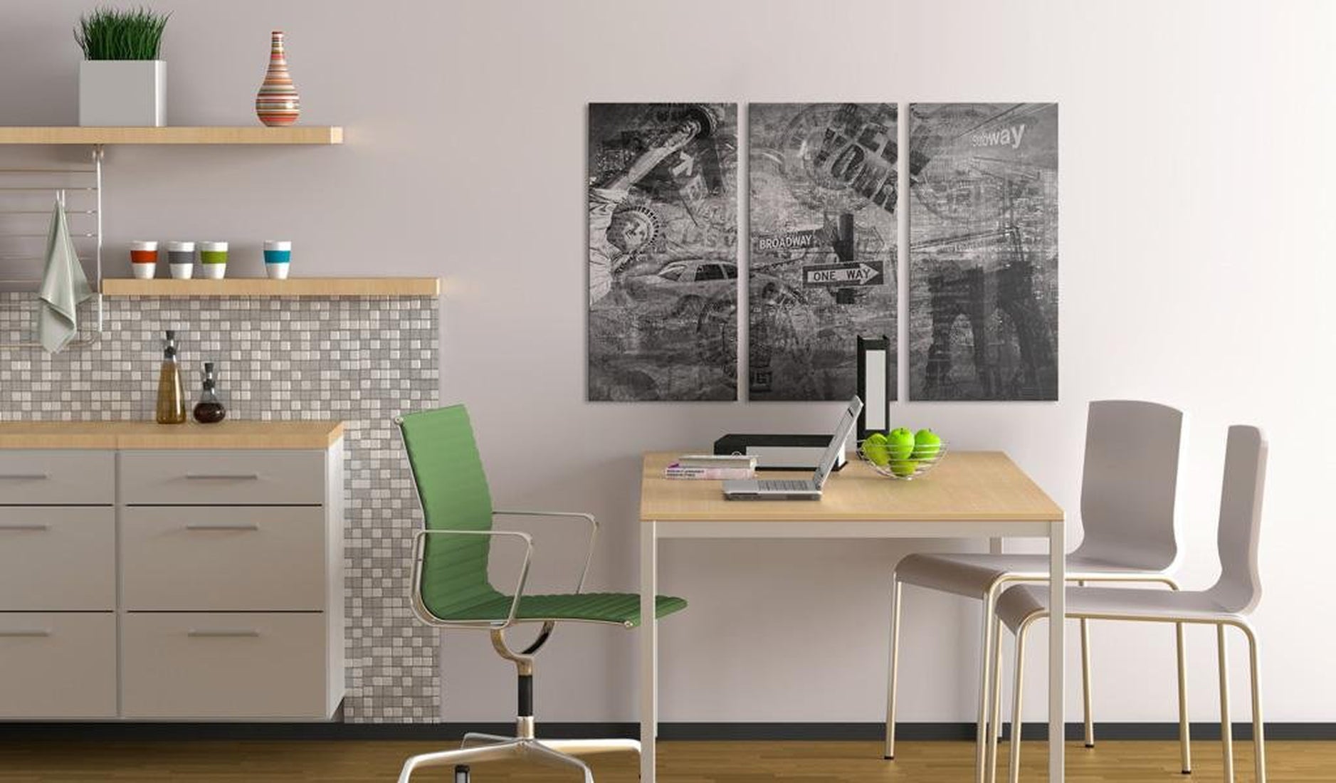 Stretched Canvas Places - Symbols Of Nyc-Tiptophomedecor