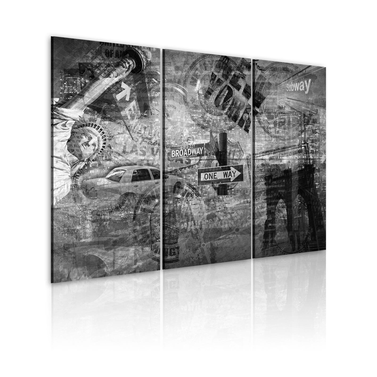 Stretched Canvas Places - Symbols Of Nyc-Tiptophomedecor