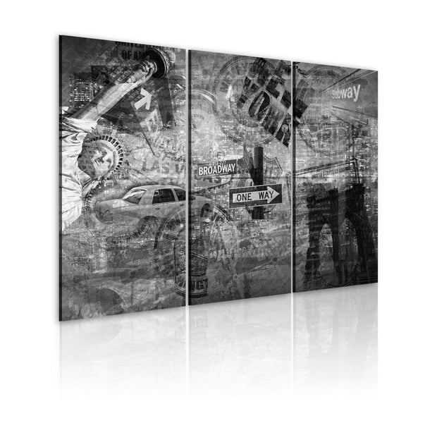 Stretched Canvas Places - Symbols Of Nyc-Tiptophomedecor