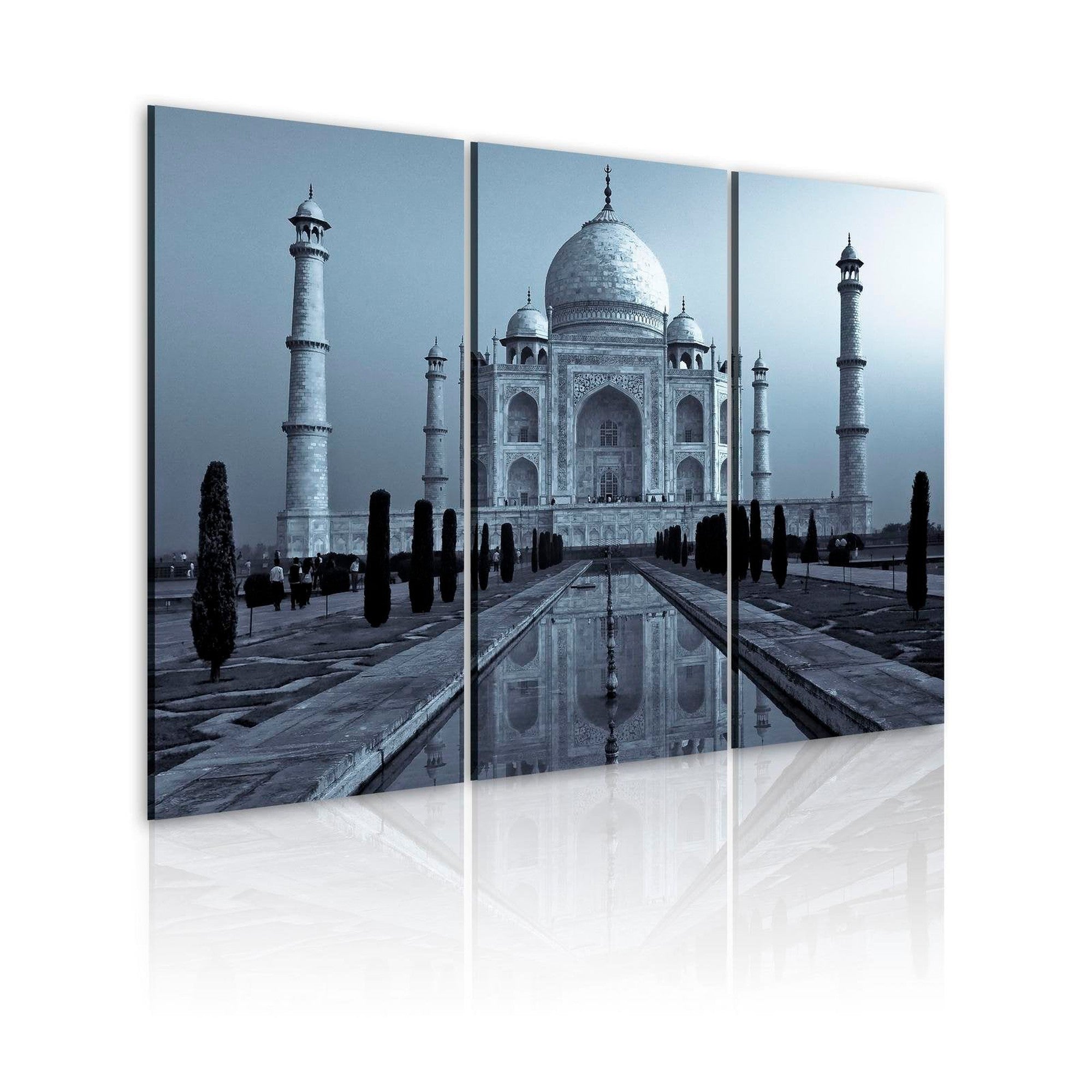 Stretched Canvas Places - Taj Mahaj By Night, India-Tiptophomedecor