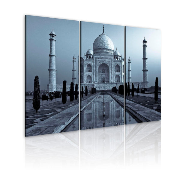 Stretched Canvas Places - Taj Mahaj By Night, India-Tiptophomedecor