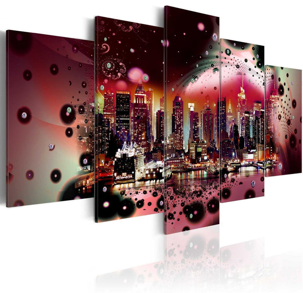 Stretched Canvas Places - The Colours Of New York-Tiptophomedecor