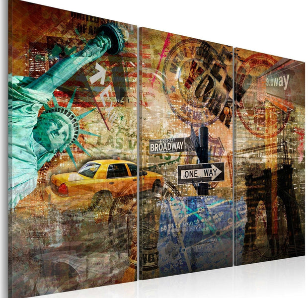 Stretched Canvas Places - The Essence Of Nyc-Tiptophomedecor