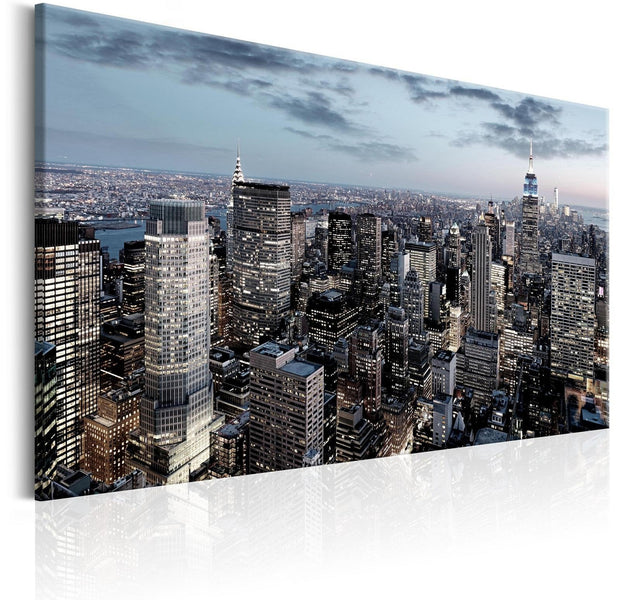 Stretched Canvas Places - Twilight City-Tiptophomedecor