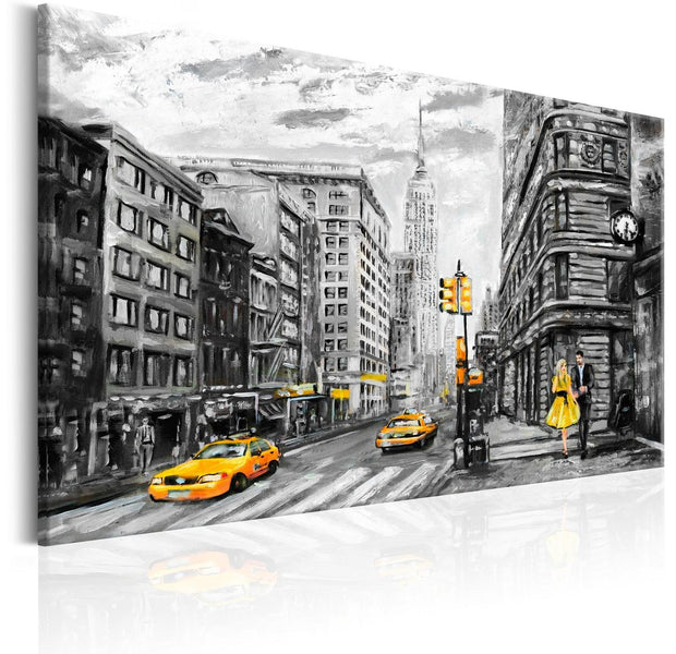 Stretched Canvas Places - Walk In New York-Tiptophomedecor