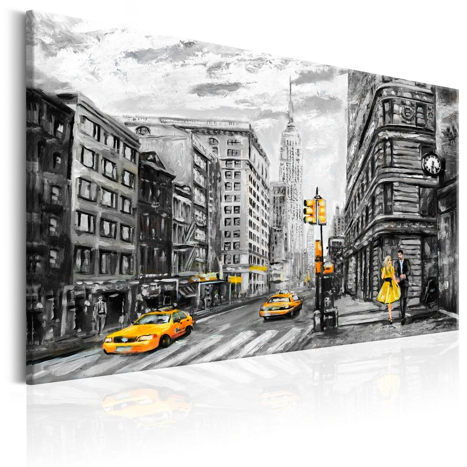 Stretched Canvas Places - Walk In New York-Tiptophomedecor
