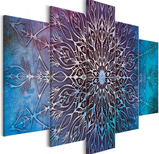 Stretched Canvas Print - Center Blue-Tiptophomedecor