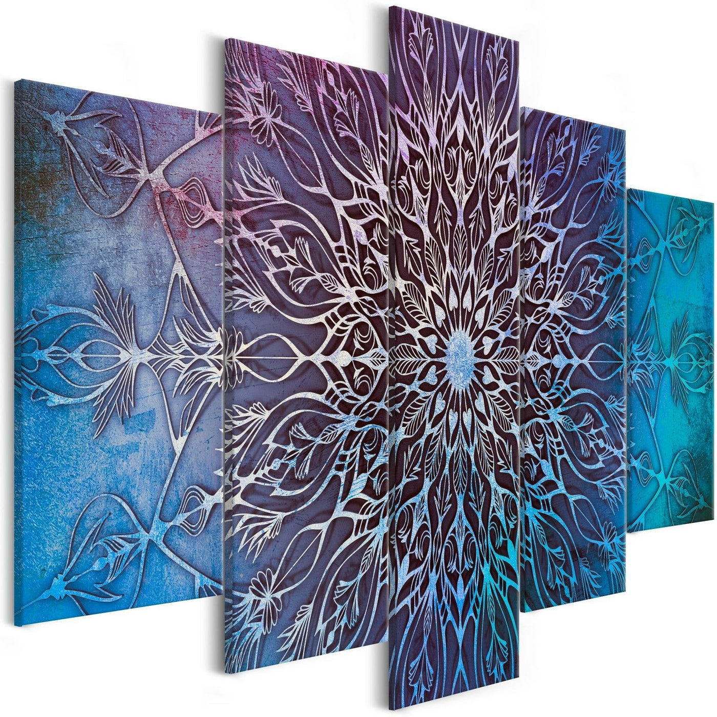 Stretched Canvas Print - Center Blue-Tiptophomedecor