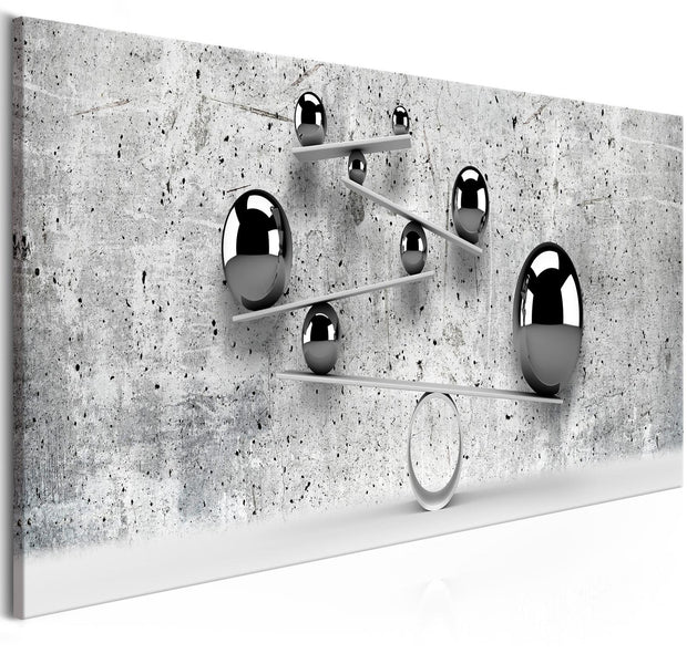 Stretched Canvas Still Life Art - Balls And Concrete Narrow-Tiptophomedecor