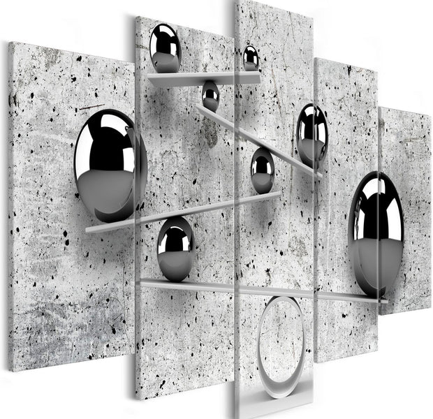 Stretched Canvas Still Life Art - Balls And Concrete Wide-Tiptophomedecor