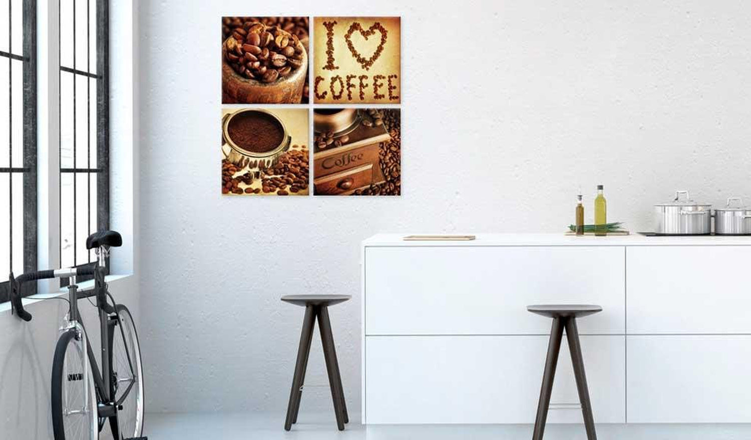 Stretched Canvas Still Life Art - Coffee - Pleasant Moments-Tiptophomedecor