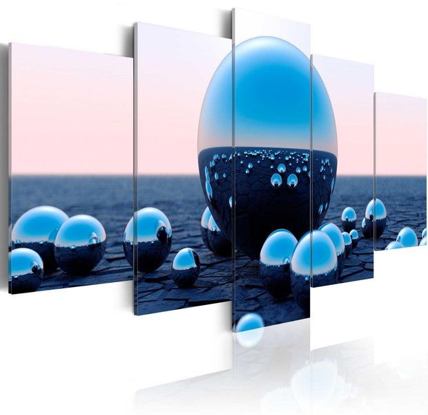 Stretched Canvas Still Life Art - Floating Balls-Tiptophomedecor