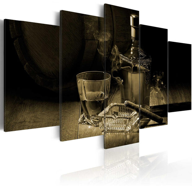 Stretched Canvas Still Life Art - Gentlemen'S Evening Ii-Tiptophomedecor